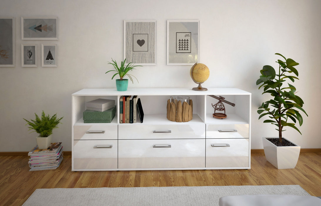 Sideboard Evelina, Weiß Studio (180x79x35cm) - Dekati GmbH