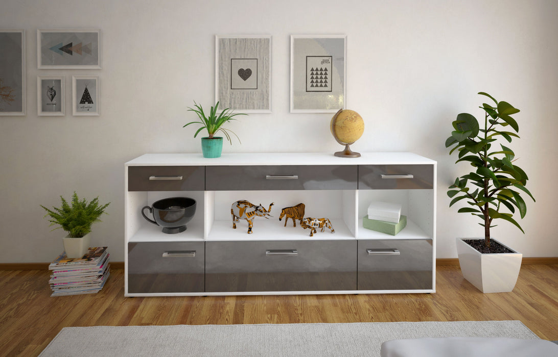 Sideboard Fabiana, Grau Studio (180x79x35cm) - Dekati GmbH