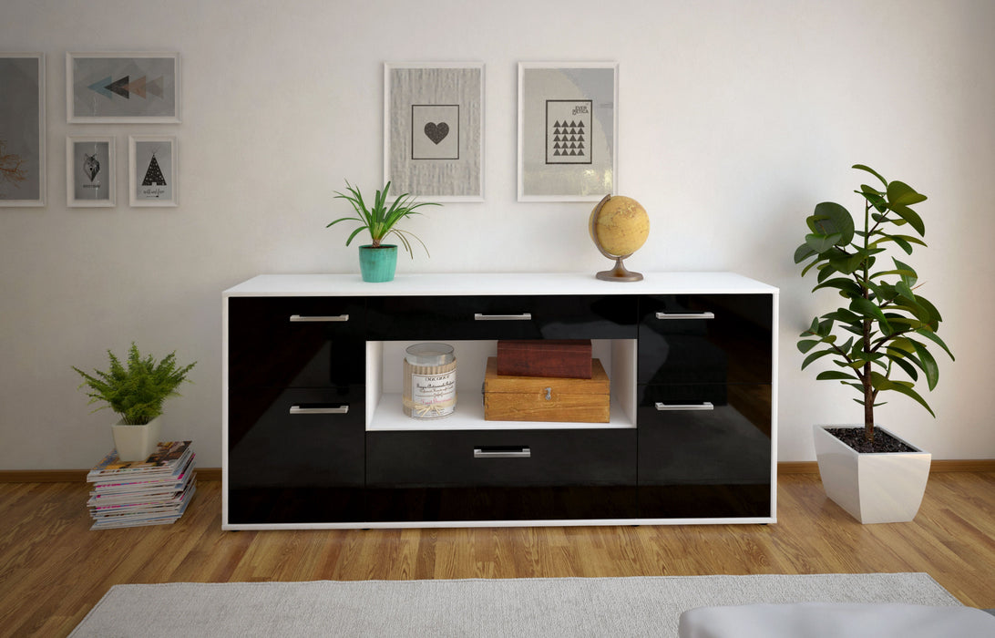 Sideboard Fabiola, Schwarz Studio (180x79x35cm) - Dekati GmbH