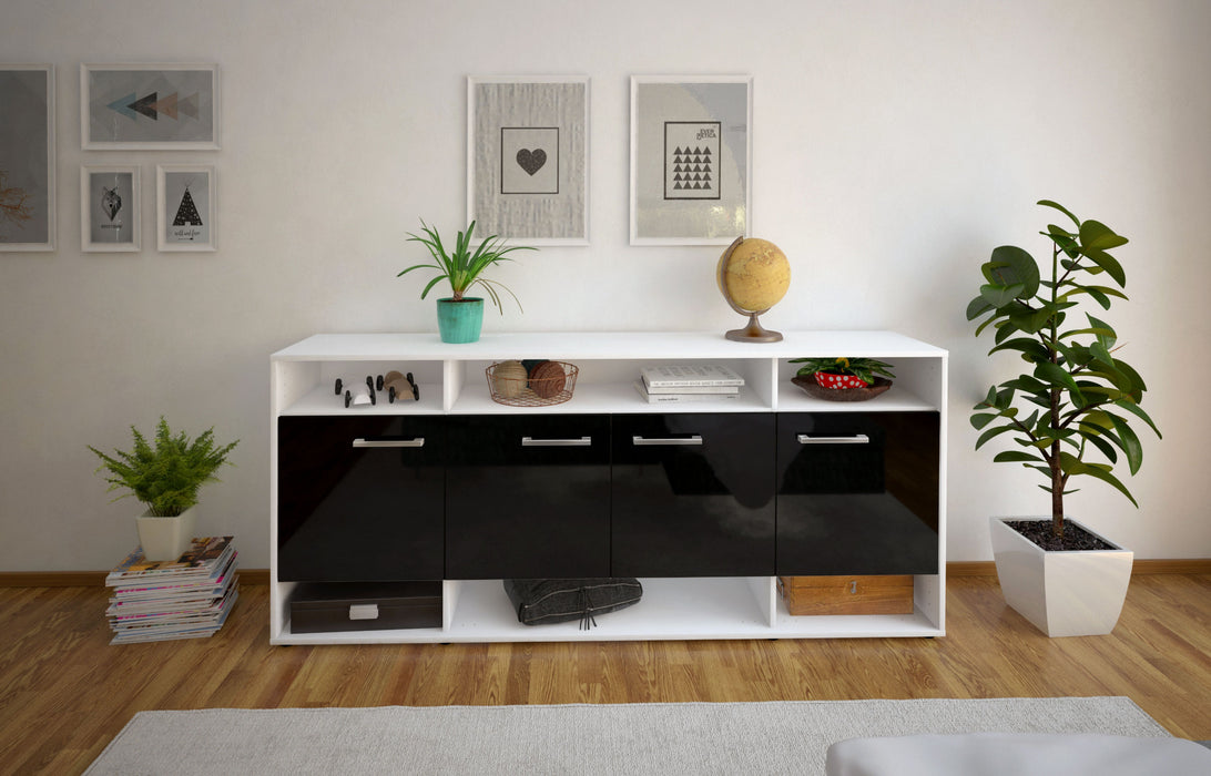 Sideboard Felia, Schwarz Studio (180x79x35cm) - Dekati GmbH