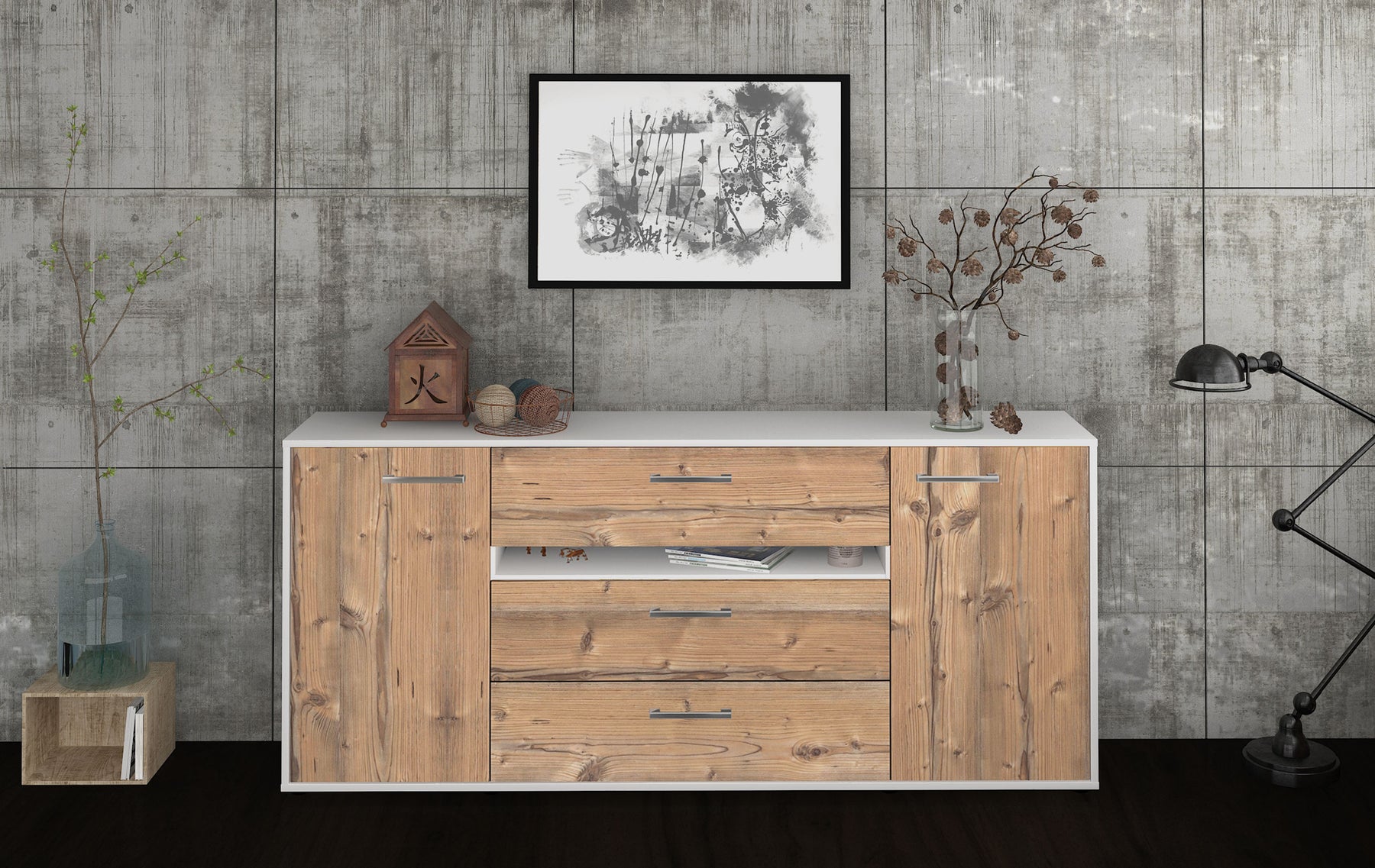 Sideboard Fernanda, Pinie Studio (180x79x35cm) - Dekati GmbH