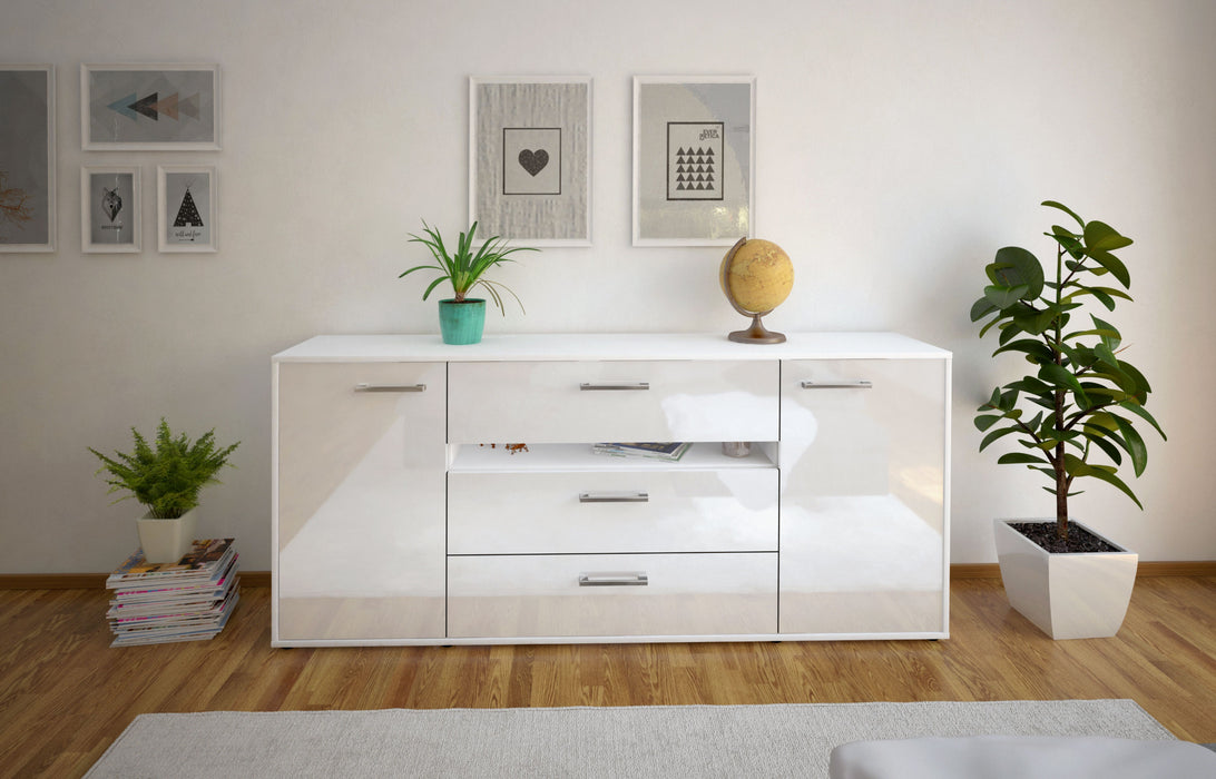 Sideboard Fernanda, Weiß Studio (180x79x35cm) - Dekati GmbH