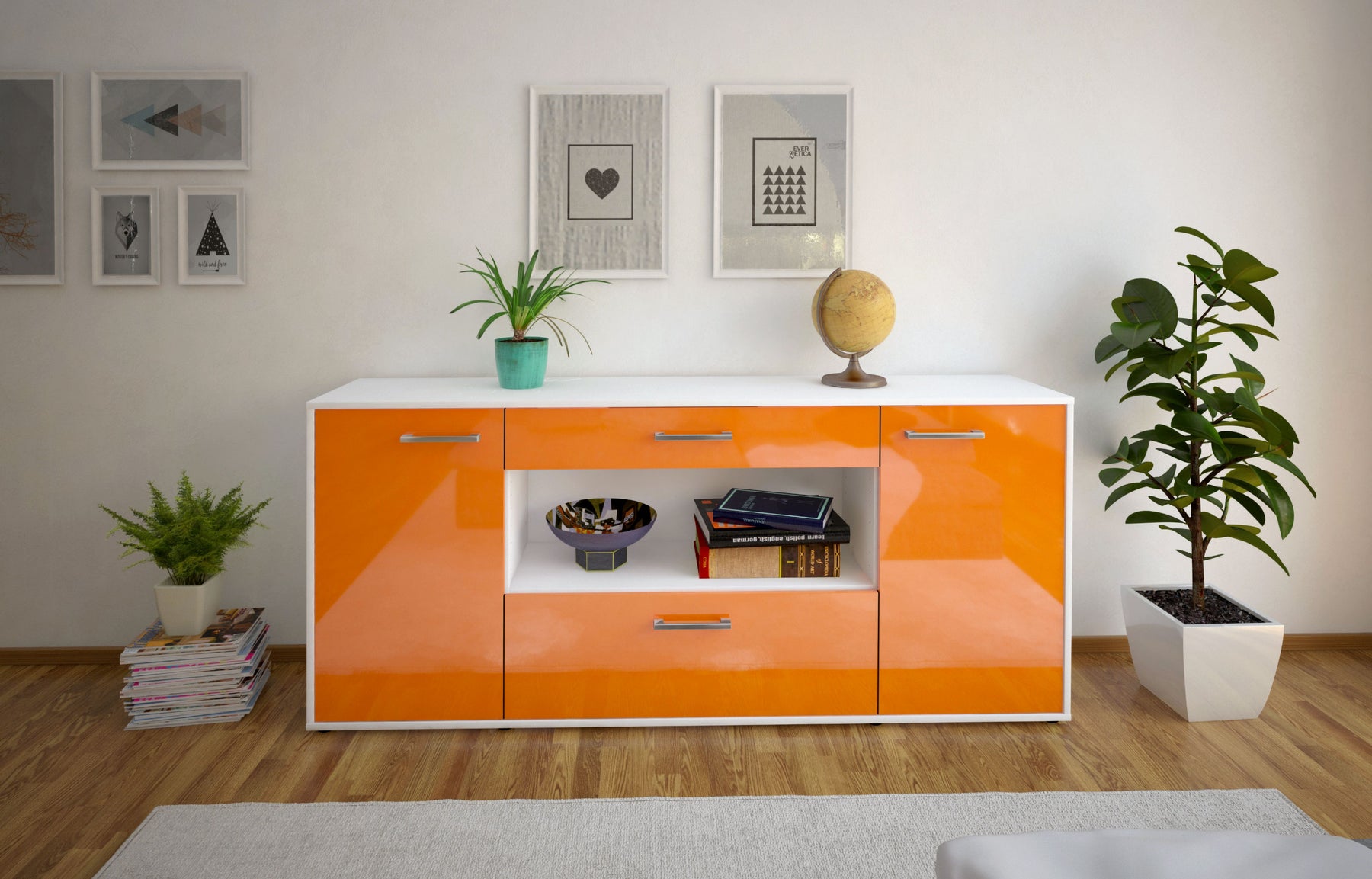 Sideboard Fiora, Orange Studio (180x79x35cm) - Dekati GmbH