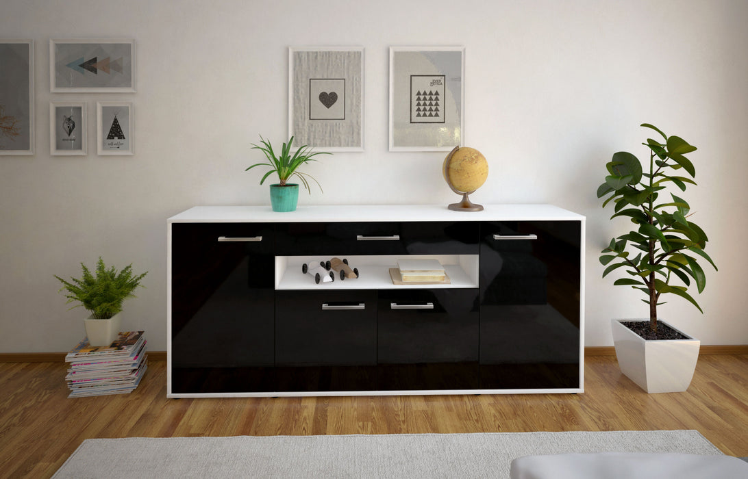 Sideboard Fiorella, Schwarz Studio (180x79x35cm) - Dekati GmbH