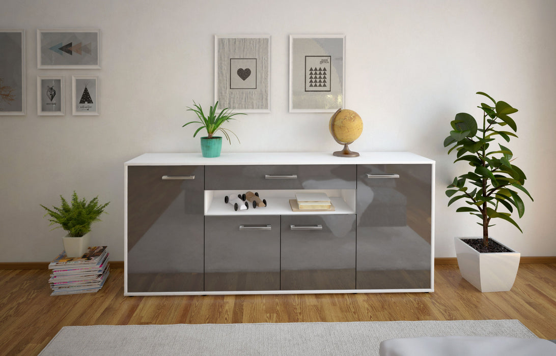 Sideboard Fiorella, Grau Studio (180x79x35cm) - Dekati GmbH