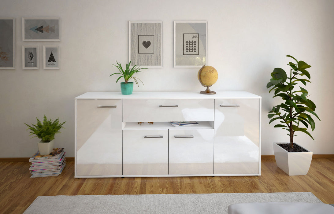 Sideboard Flavia, Weiß Studio (180x79x35cm) - Dekati GmbH