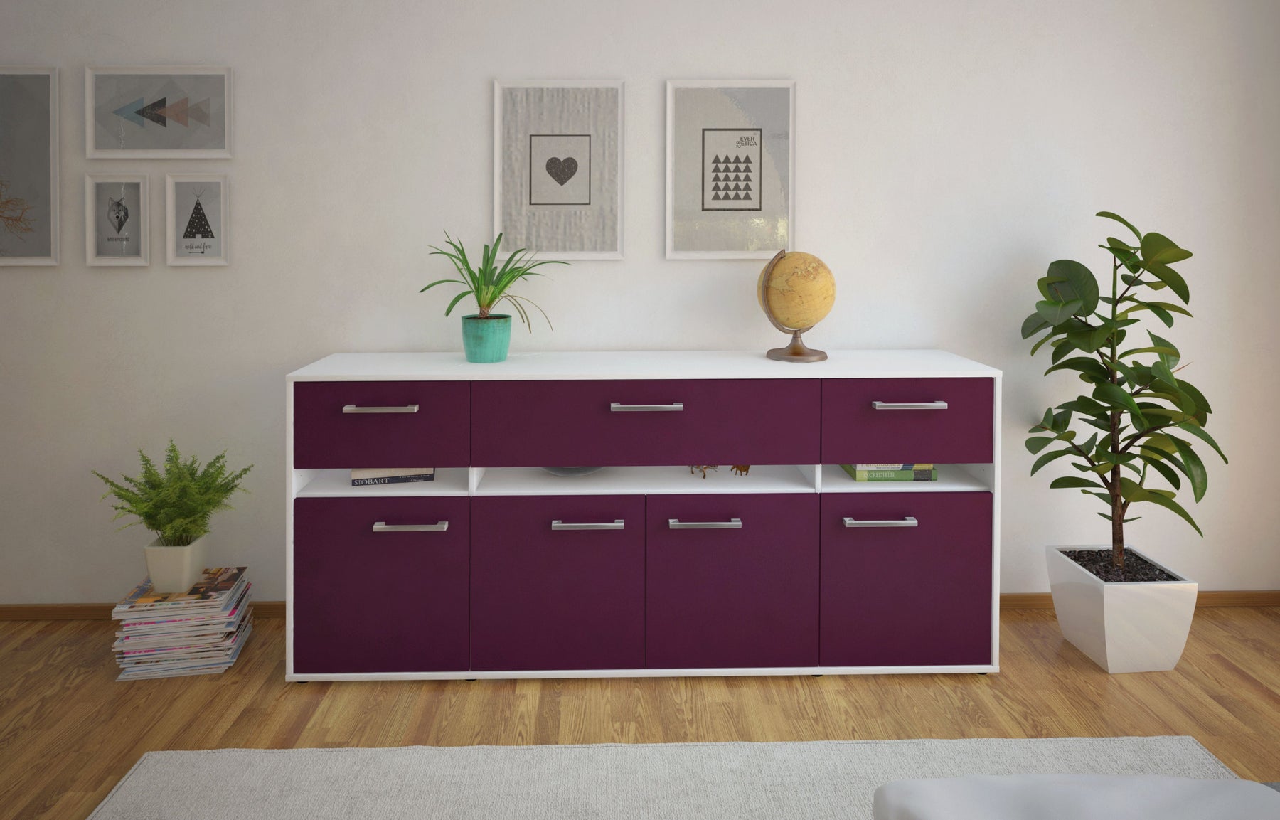 Sideboard Flora, Lila Studio (180x79x35cm) - Dekati GmbH