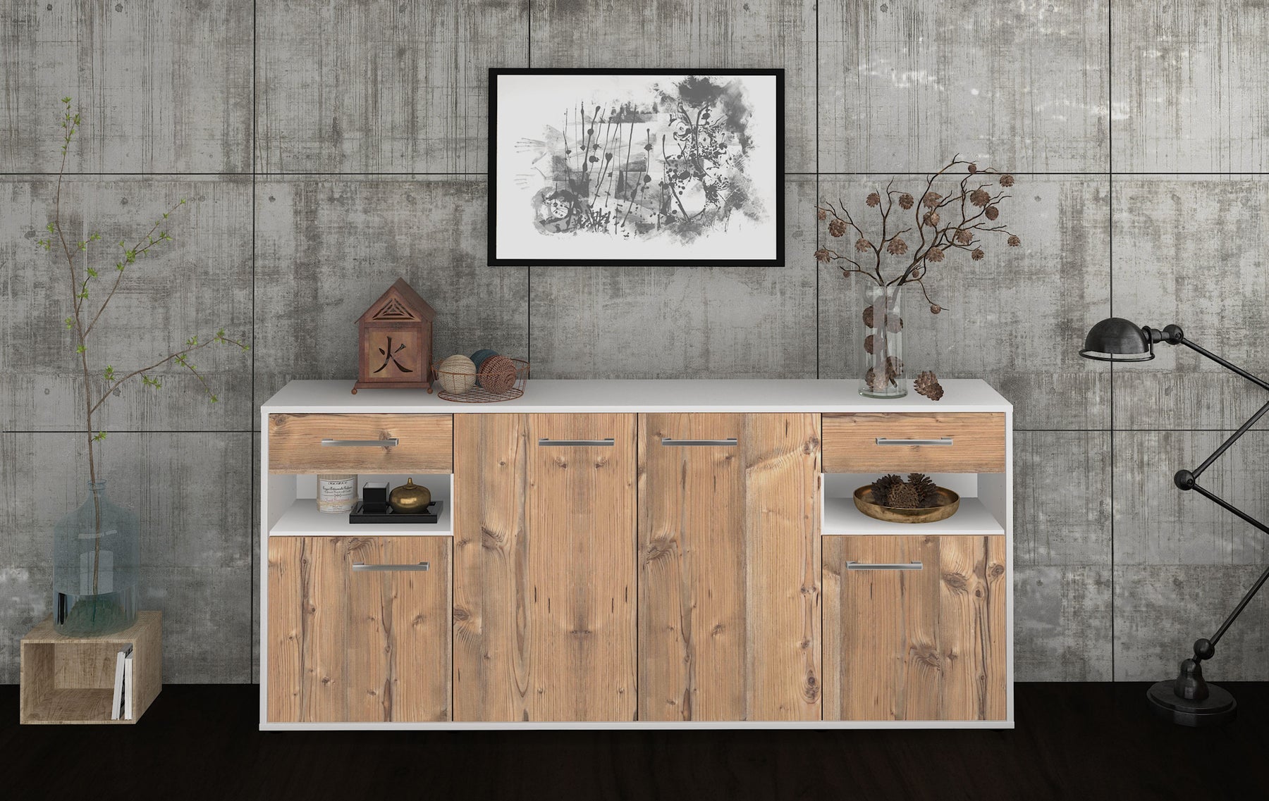 Sideboard Franca, Pinie Studio (180x79x35cm) - Dekati GmbH