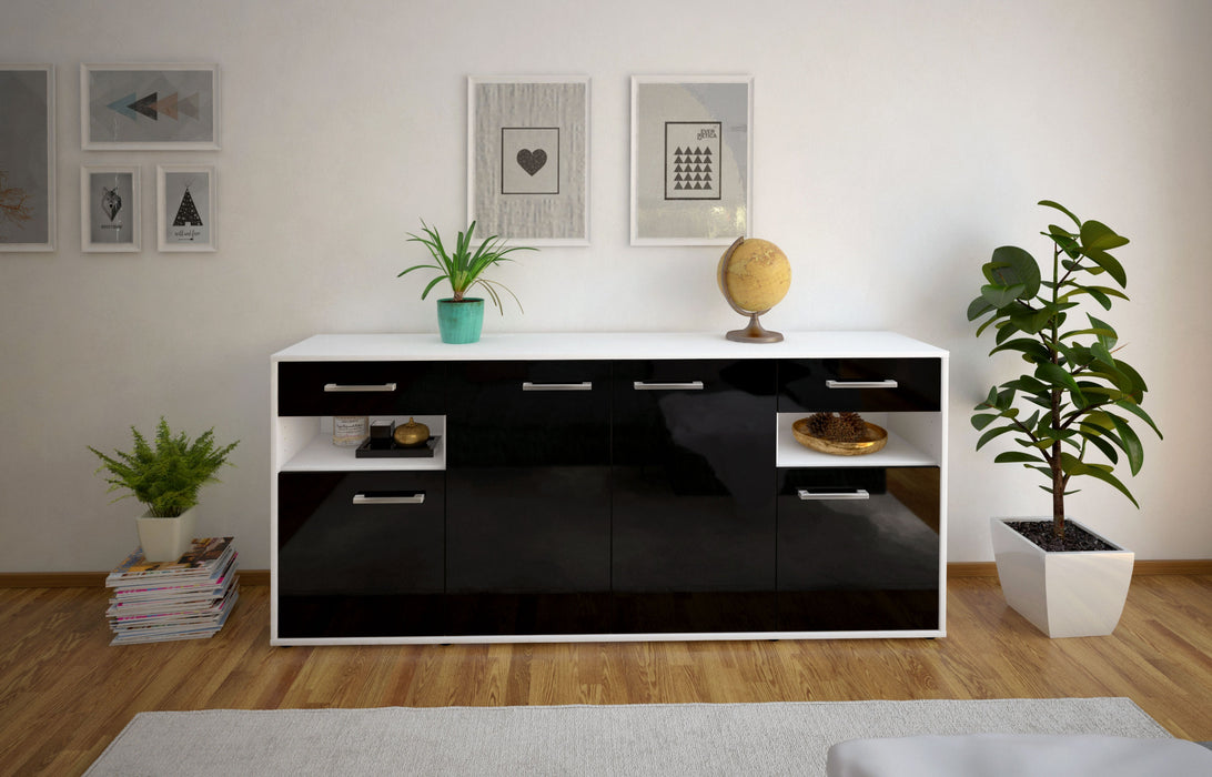 Sideboard Franca, Schwarz Studio (180x79x35cm) - Dekati GmbH