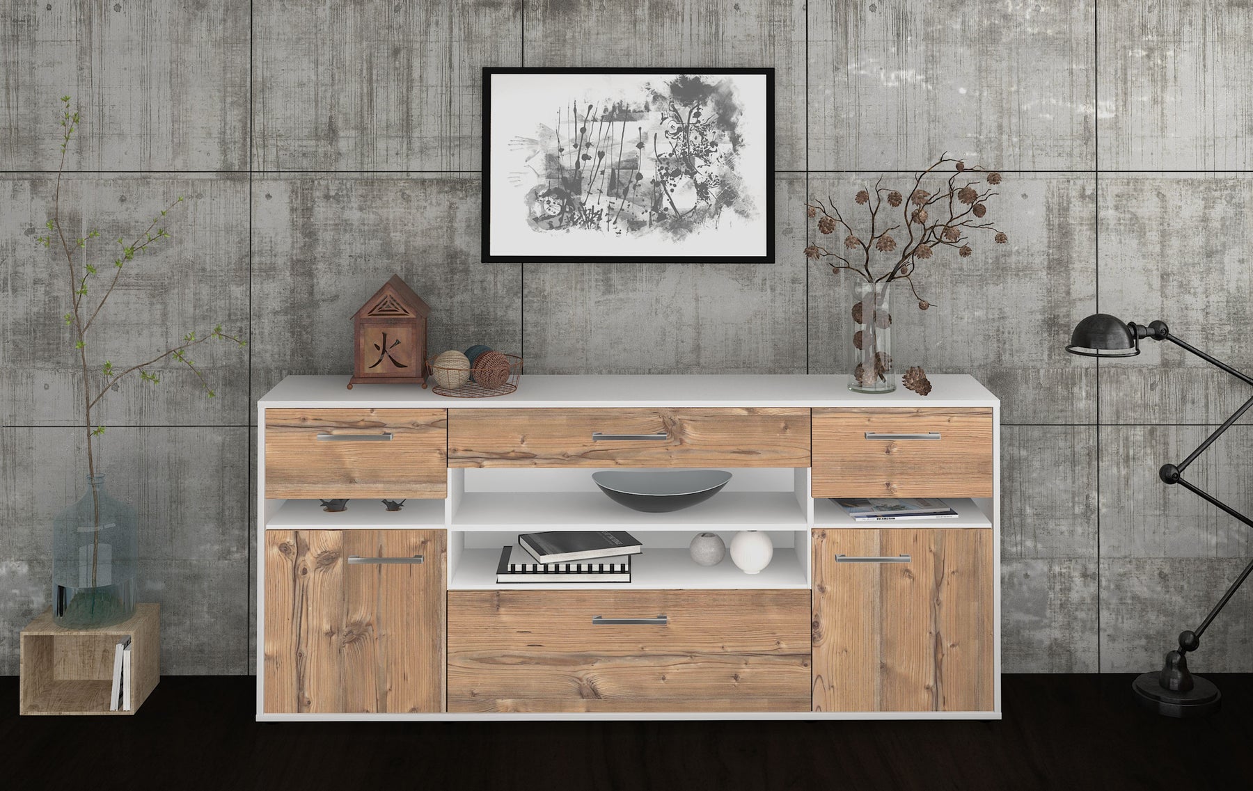 Sideboard Gina, Pinie Studio (180x79x35cm) - Dekati GmbH