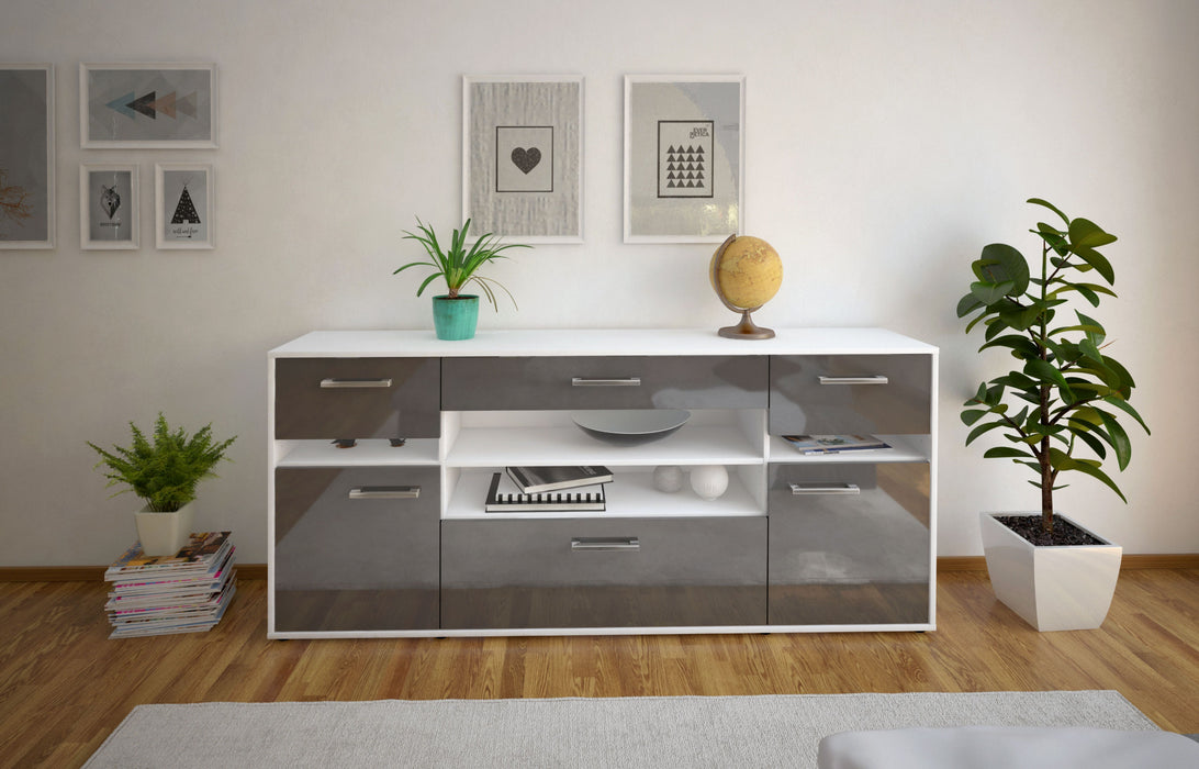 Sideboard Gina, Grau Studio (180x79x35cm) - Dekati GmbH