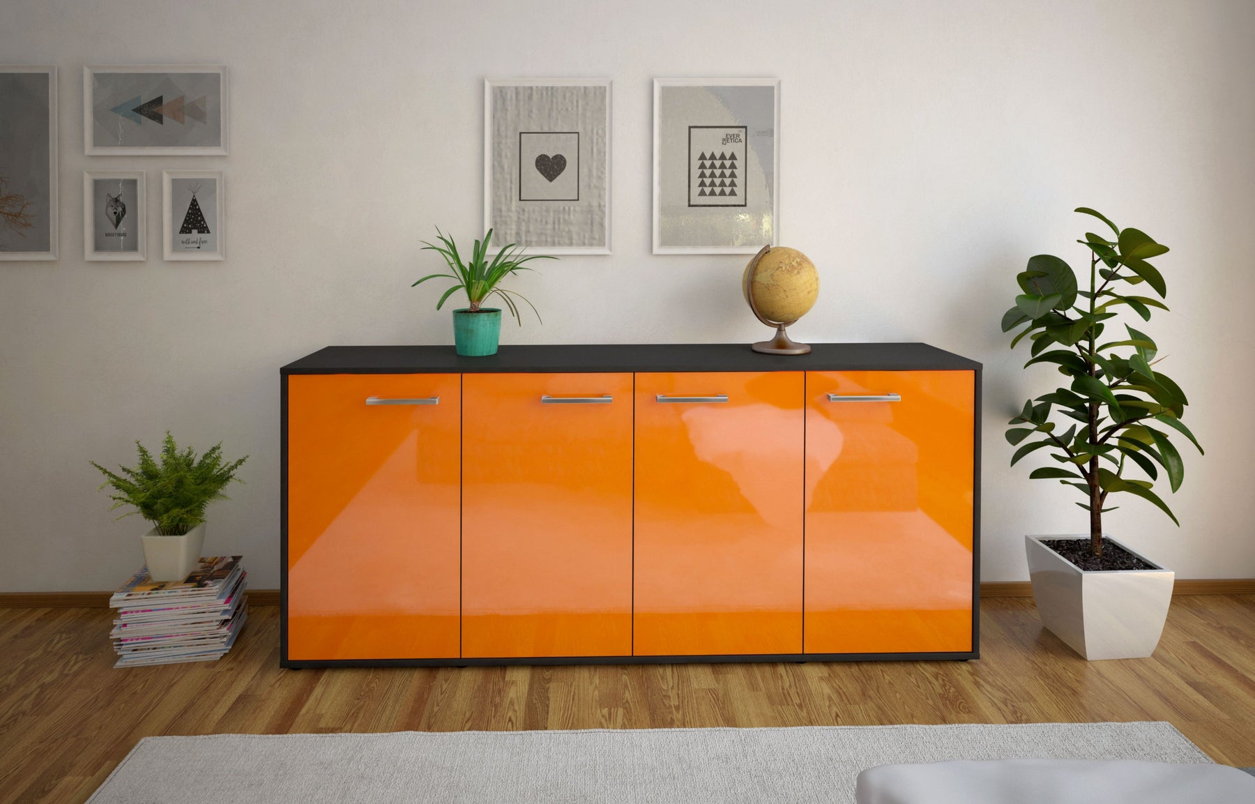 Sideboard Elana, Orange Studio (180x79x35cm) - Dekati GmbH