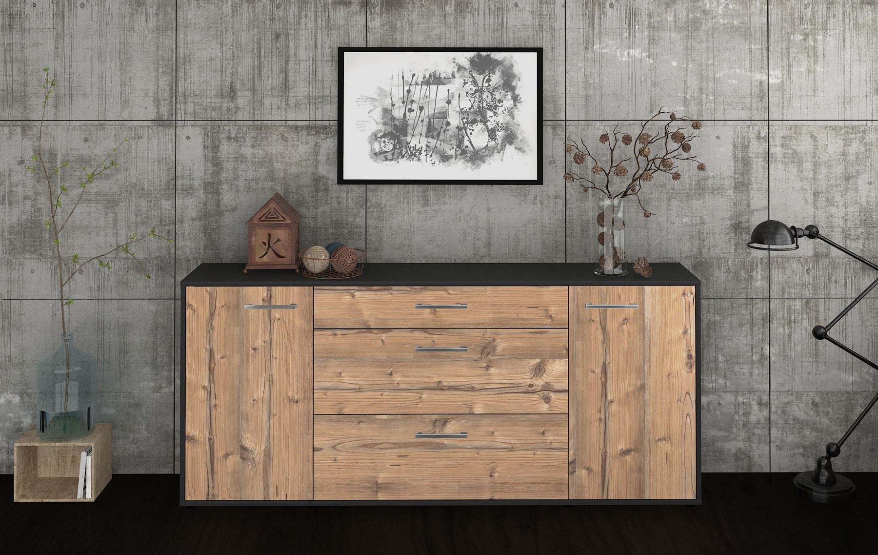 Sideboard Eleonora, Pinie Studio (180x79x35cm) - Dekati GmbH