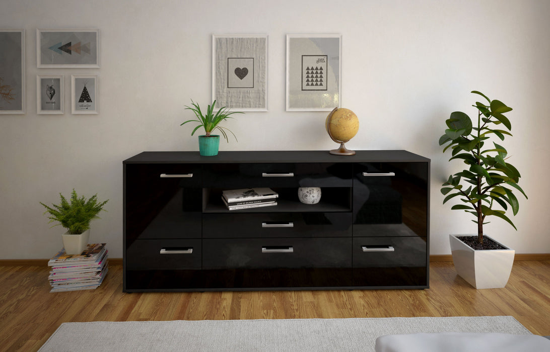 Sideboard Elvira, Schwarz Studio (180x79x35cm) - Dekati GmbH