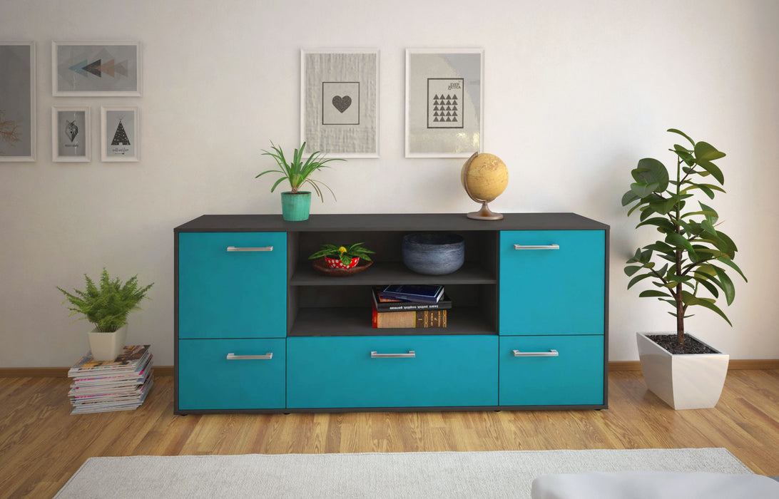 Sideboard Emanuela, Tuerkis Studio (180x79x35cm) - Dekati GmbH