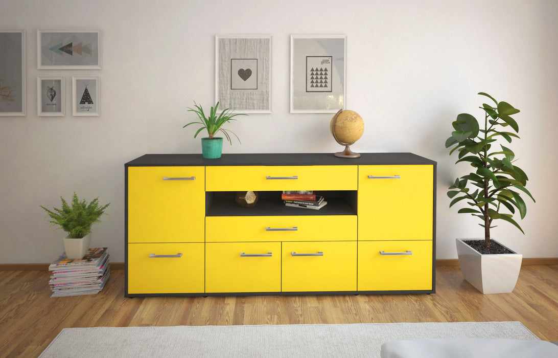 Sideboard Emely, Gelb Studio (180x79x35cm) - Dekati GmbH