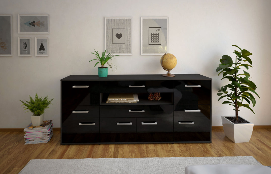 Sideboard Emerelda, Schwarz Studio (180x79x35cm) - Dekati GmbH