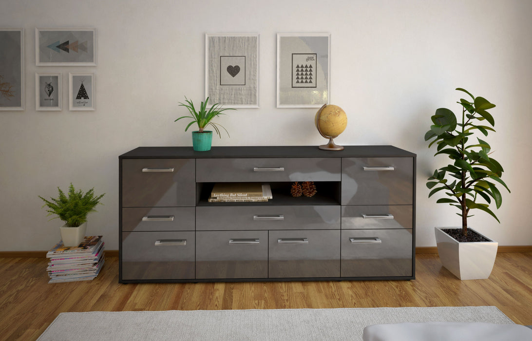 Sideboard Emerelda, Grau Studio (180x79x35cm) - Dekati GmbH