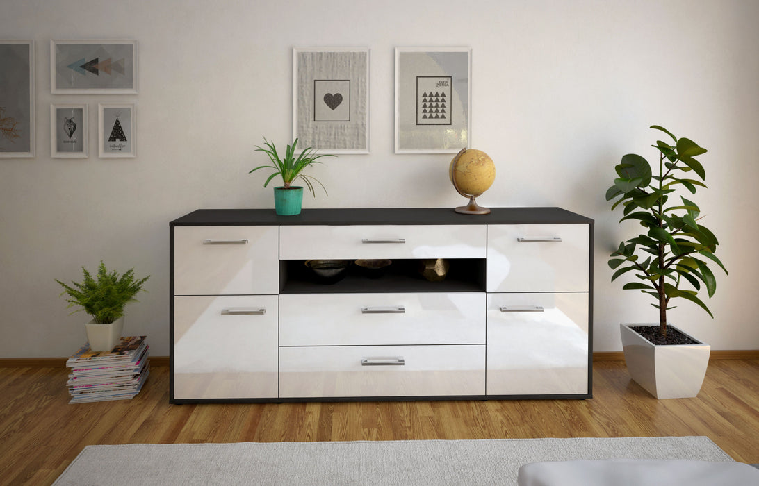 Sideboard Emma, Weiß Studio (180x79x35cm) - Dekati GmbH