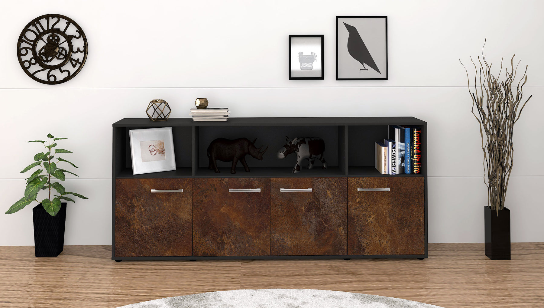 Sideboard Enrica, Rost Studio (180x79x35cm) - Dekati GmbH