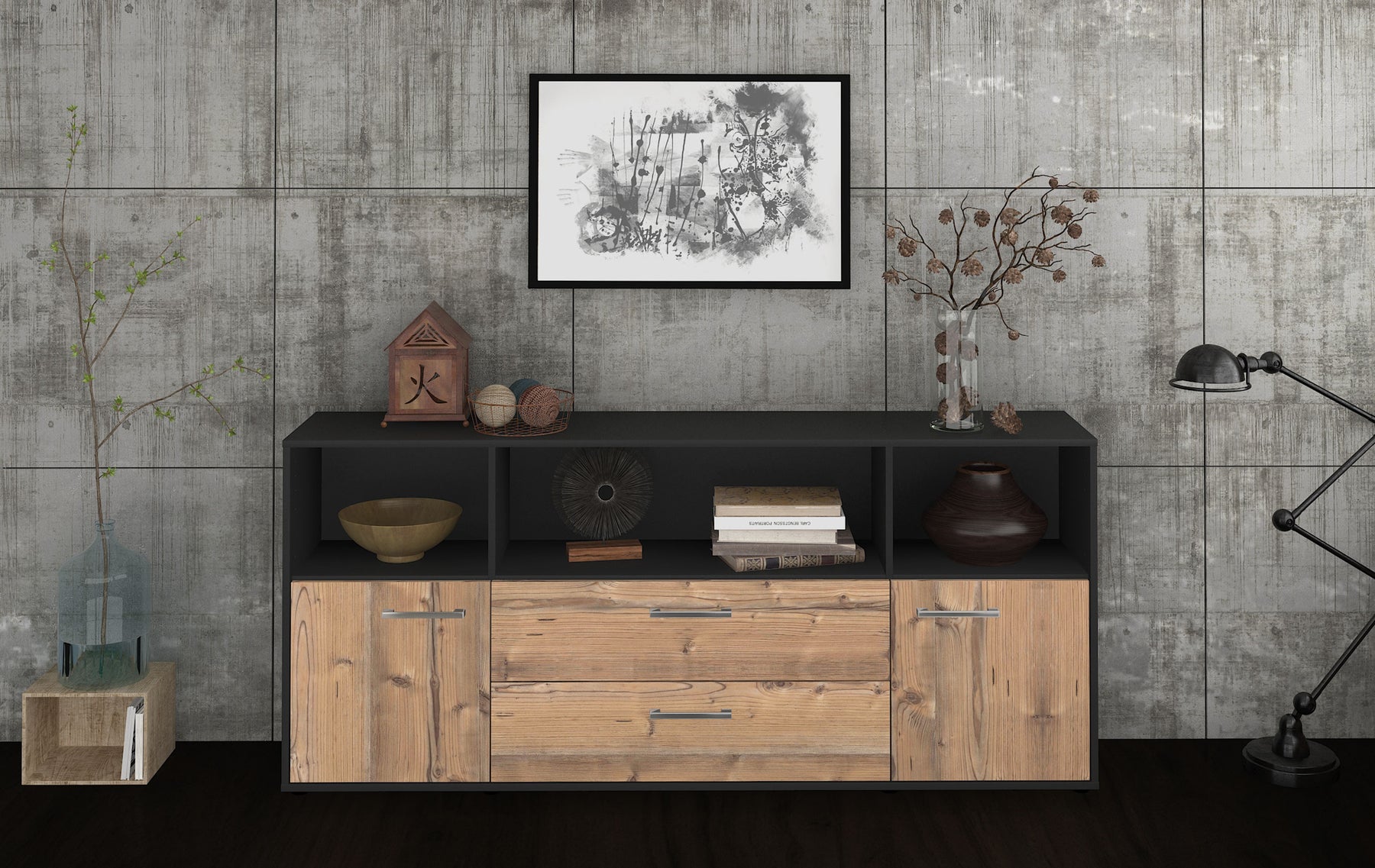 Sideboard Enza, Pinie Studio (180x79x35cm) - Dekati GmbH