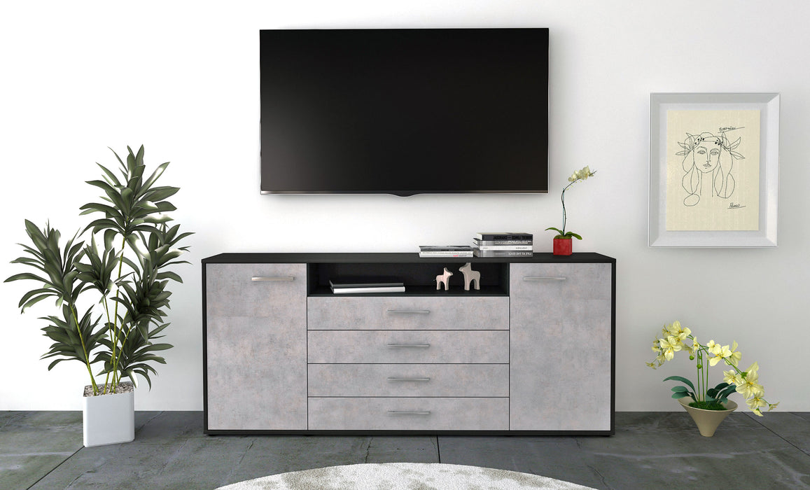 Sideboard Enzo, Beton Studio (180x79x35cm) - Dekati GmbH