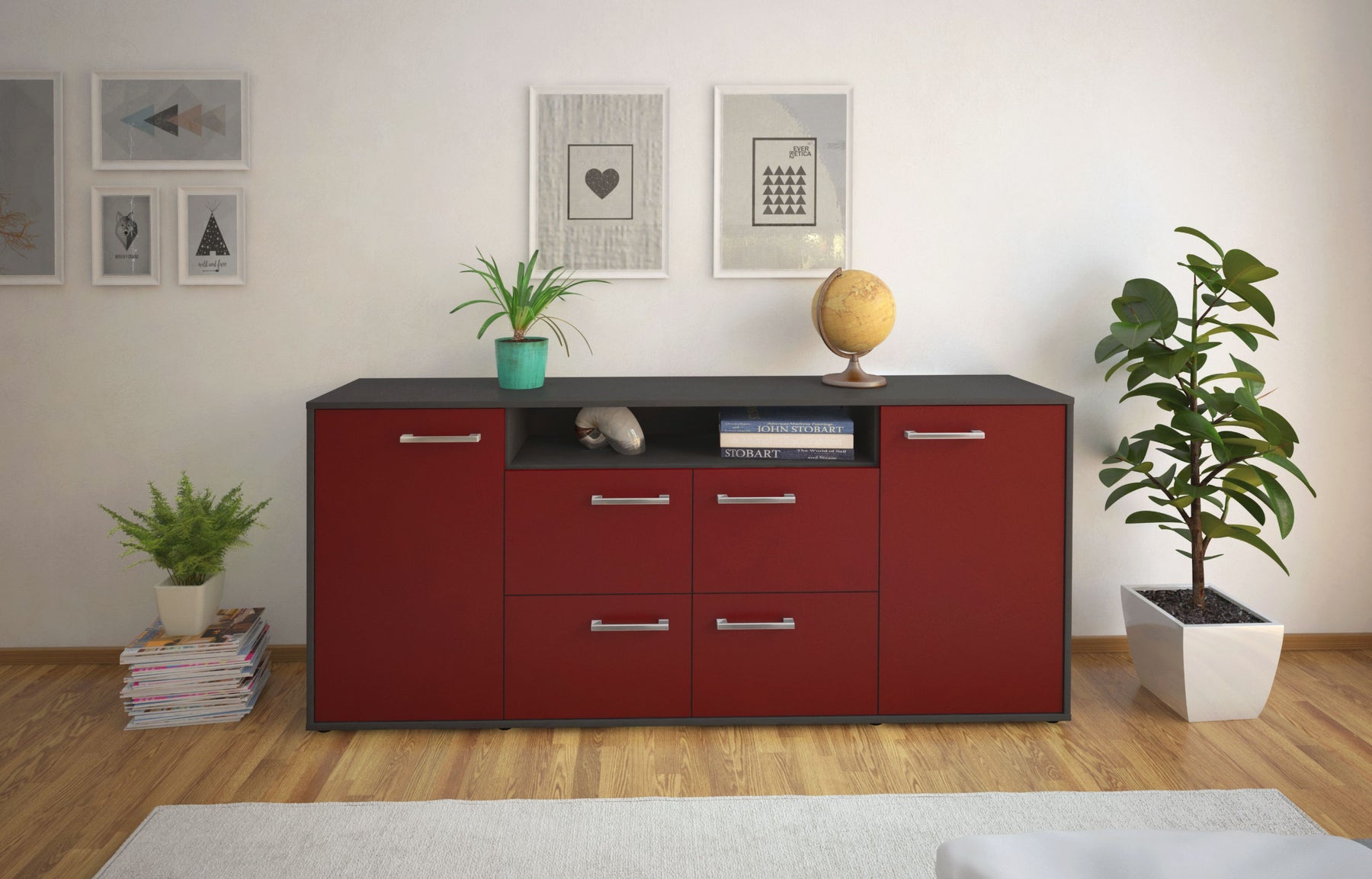 Sideboard Ephenia, Bordeaux Studio (180x79x35cm) - Dekati GmbH