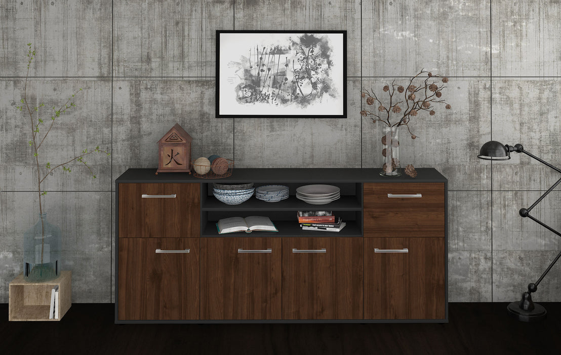 Sideboard Ermelina, Walnuss Studio (180x79x35cm) - Dekati GmbH