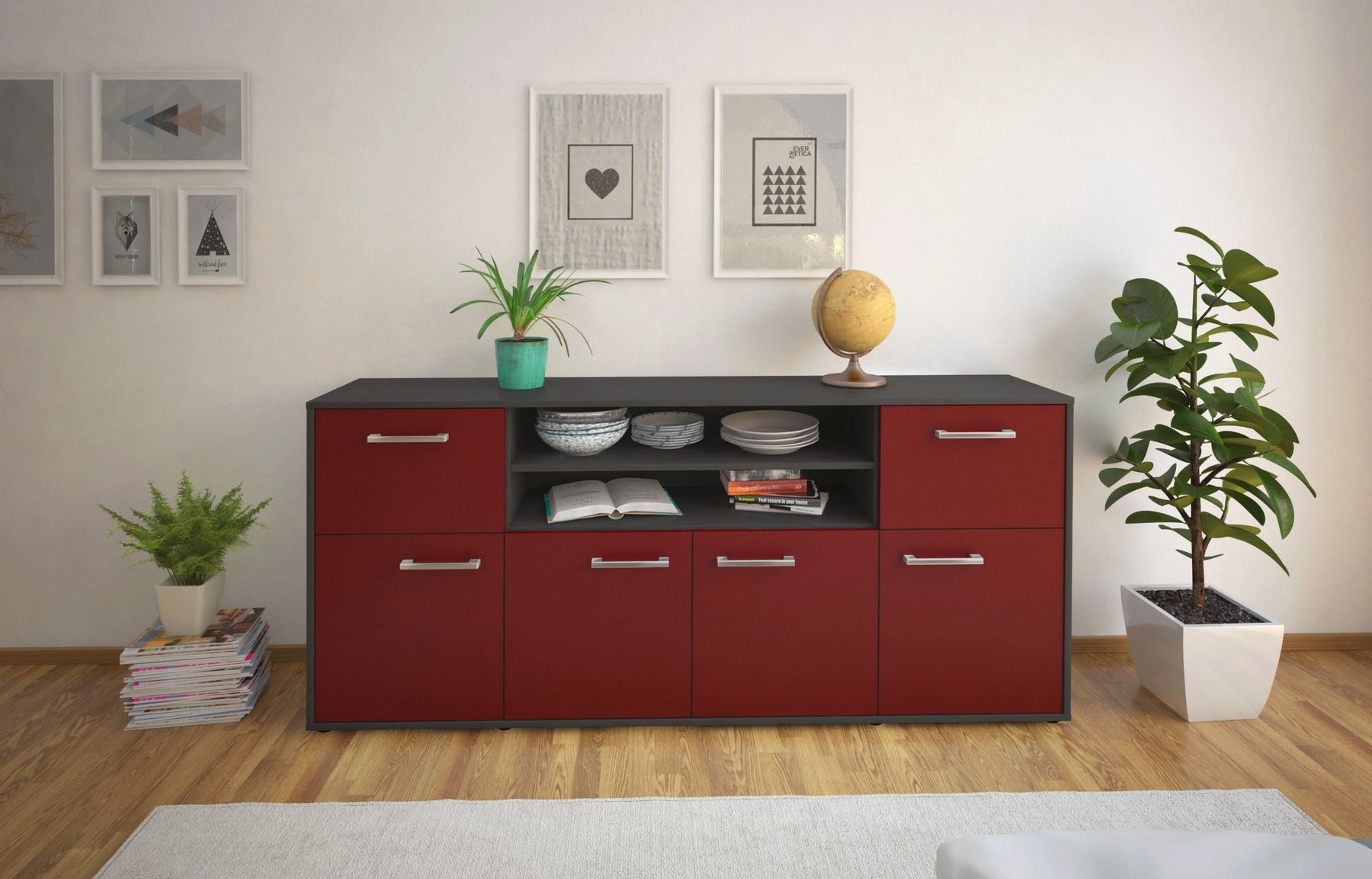 Sideboard Ermelina, Bordeaux Studio (180x79x35cm) - Dekati GmbH