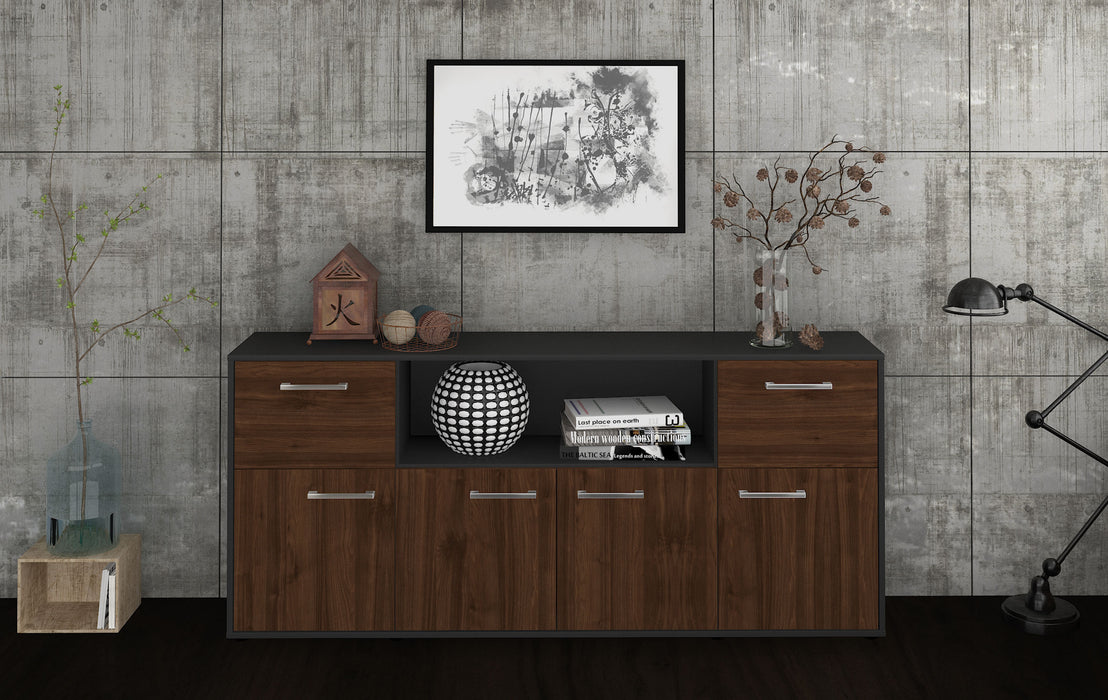 Sideboard Ermentrude, Walnuss Studio (180x79x35cm) - Dekati GmbH