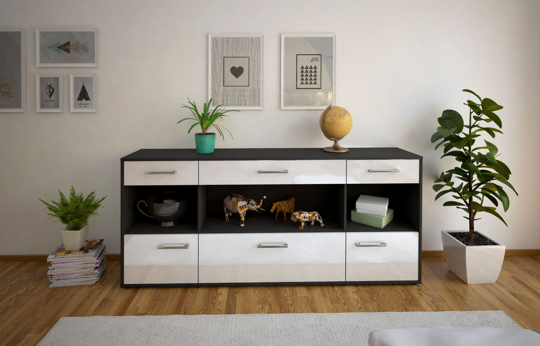 Sideboard Fabiana, Weiß Studio (180x79x35cm) - Dekati GmbH