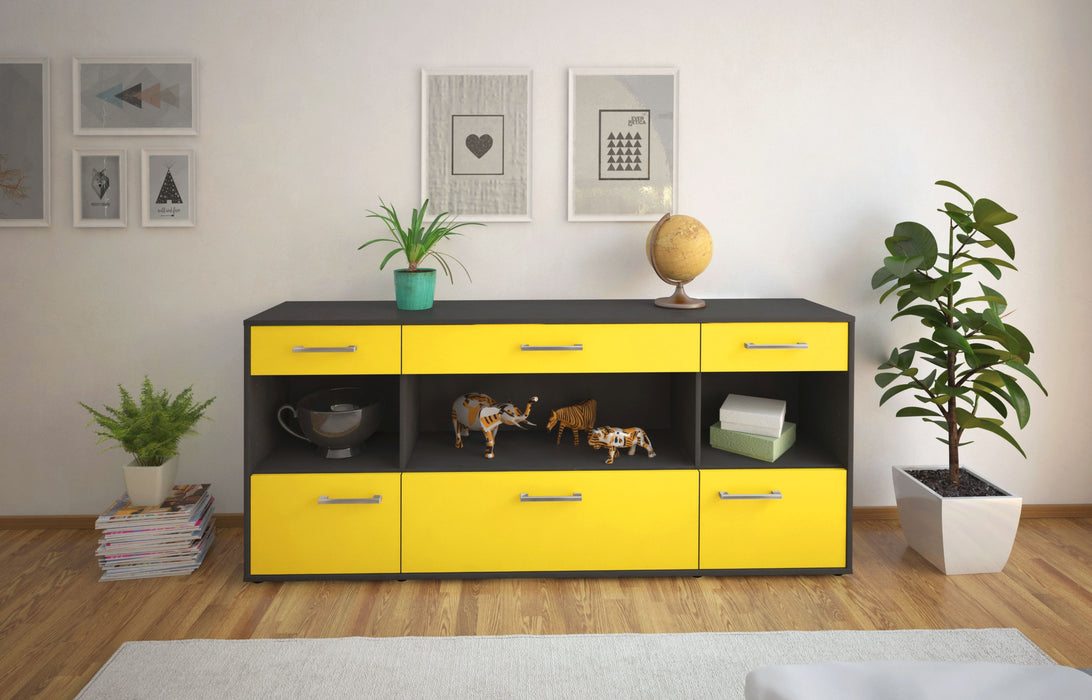 Sideboard Fabiana, Gelb Studio (180x79x35cm) - Dekati GmbH