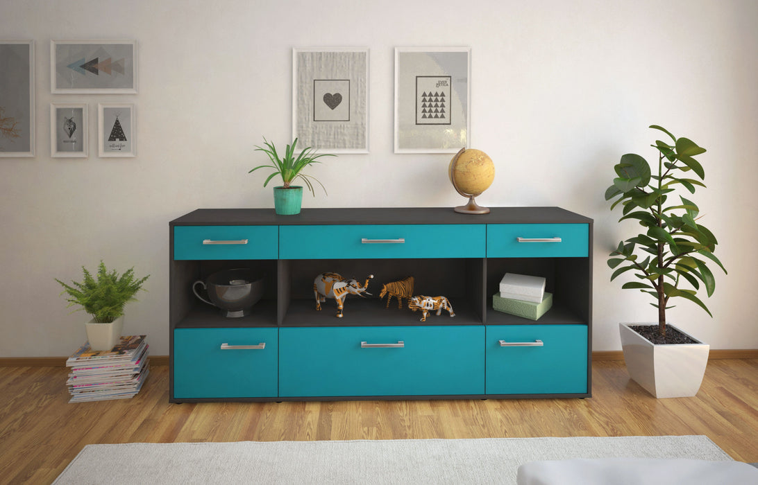 Sideboard Fabiana, Tuerkis Studio (180x79x35cm) - Dekati GmbH