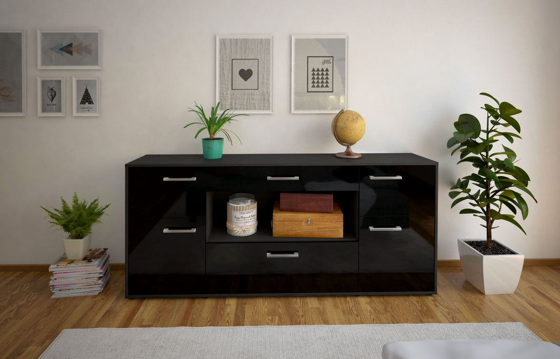 Sideboard Fabiola, Schwarz Studio (180x79x35cm) - Dekati GmbH