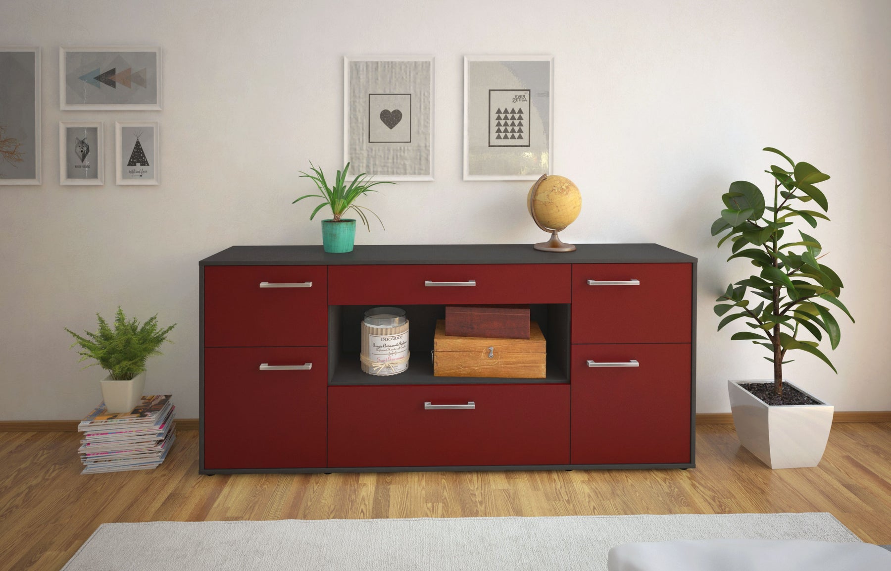 Sideboard Fabiola, Bordeaux Studio (180x79x35cm) - Dekati GmbH