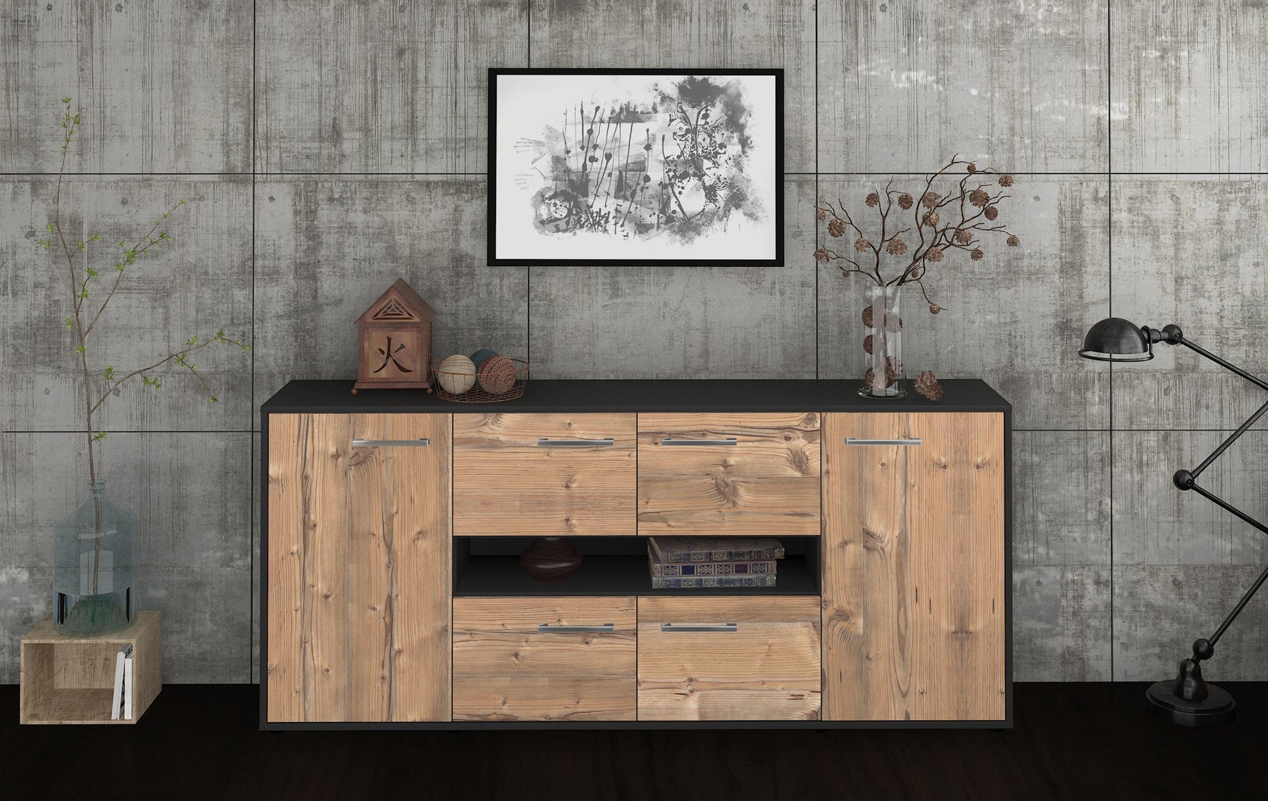 Sideboard Farina, Pinie Studio (180x79x35cm) - Dekati GmbH