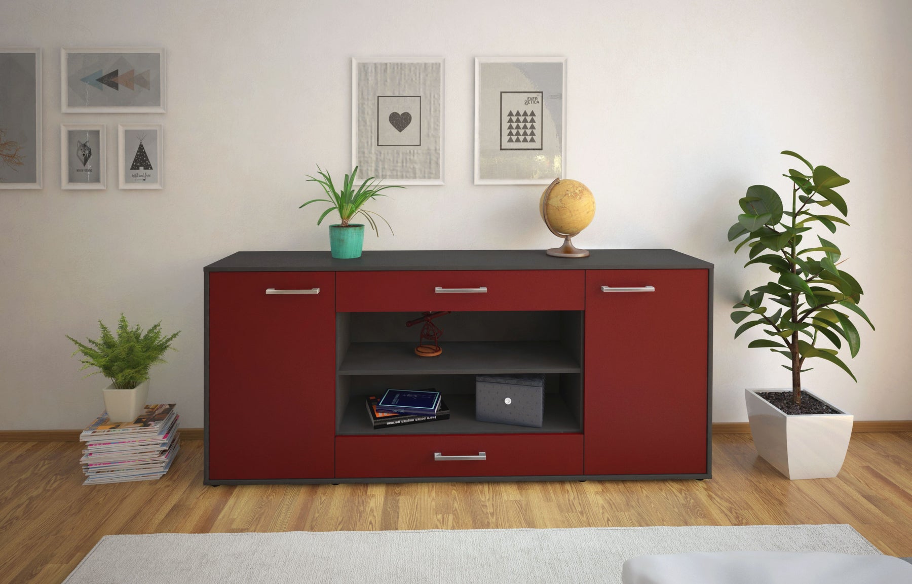 Sideboard Feli, Bordeaux Studio (180x79x35cm) - Dekati GmbH