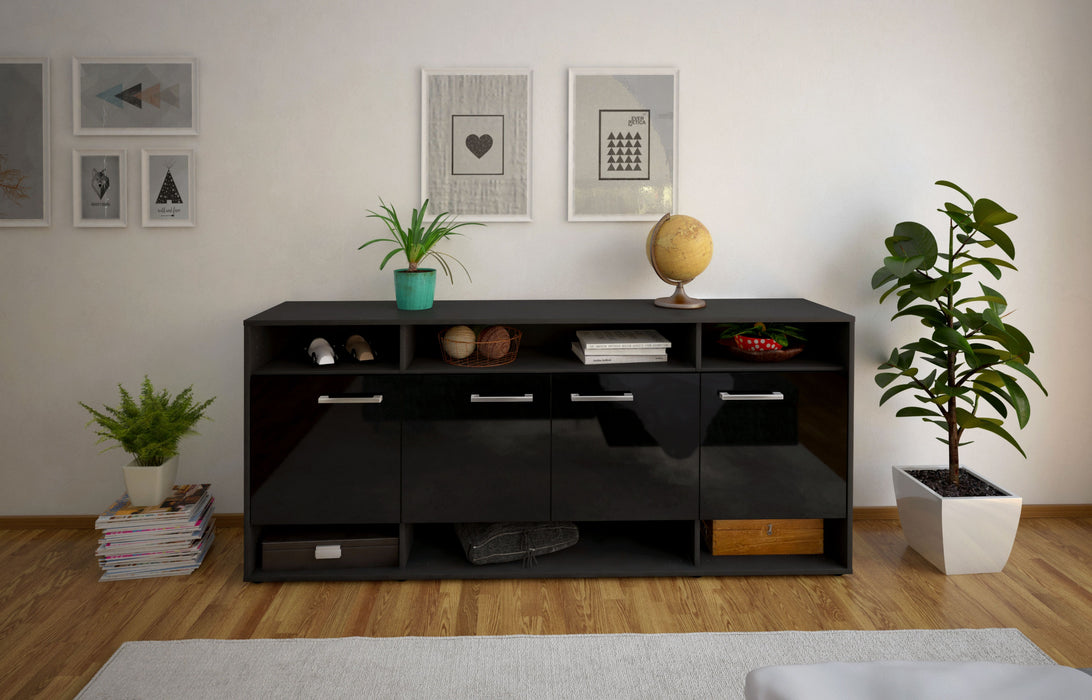 Sideboard Felia, Schwarz Studio (180x79x35cm) - Dekati GmbH