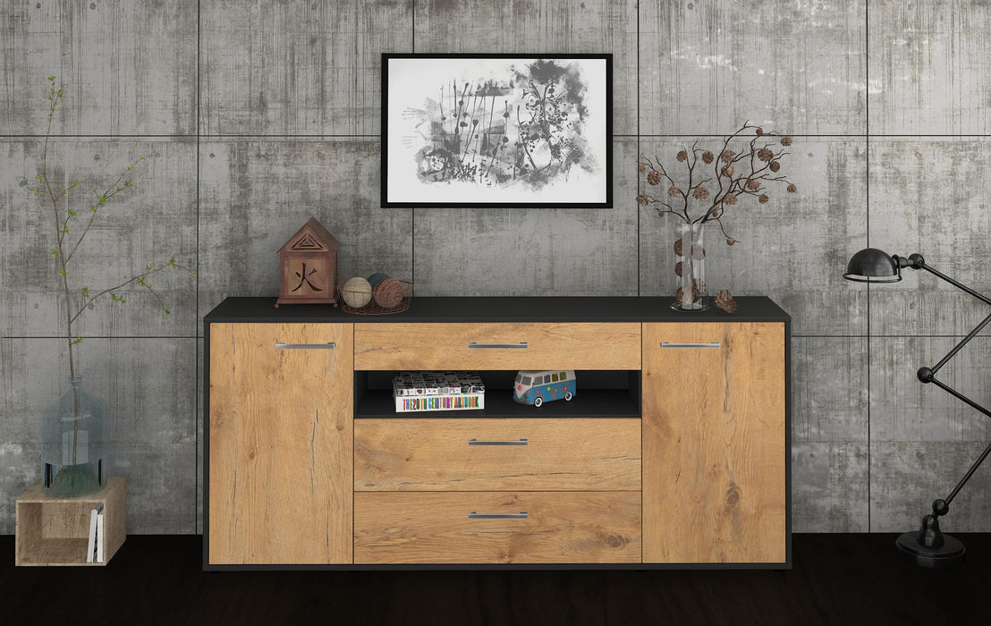 Sideboard Filippa, Eiche Studio (180x79x35cm) - Dekati GmbH