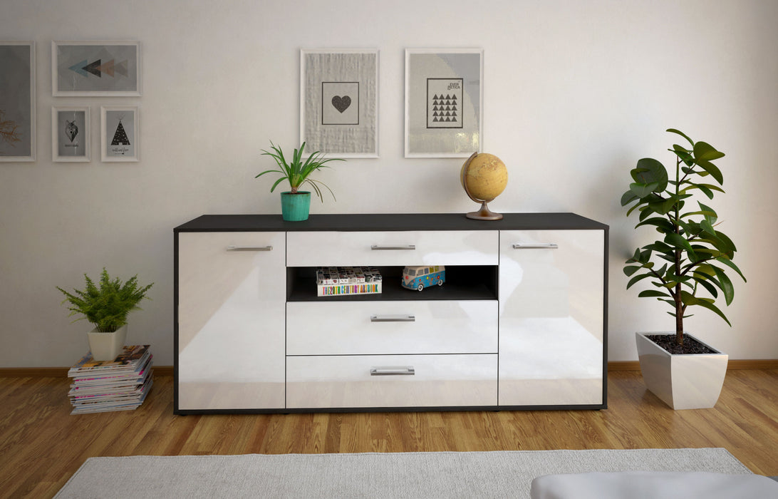 Sideboard Filippa, Weiß Studio (180x79x35cm) - Dekati GmbH