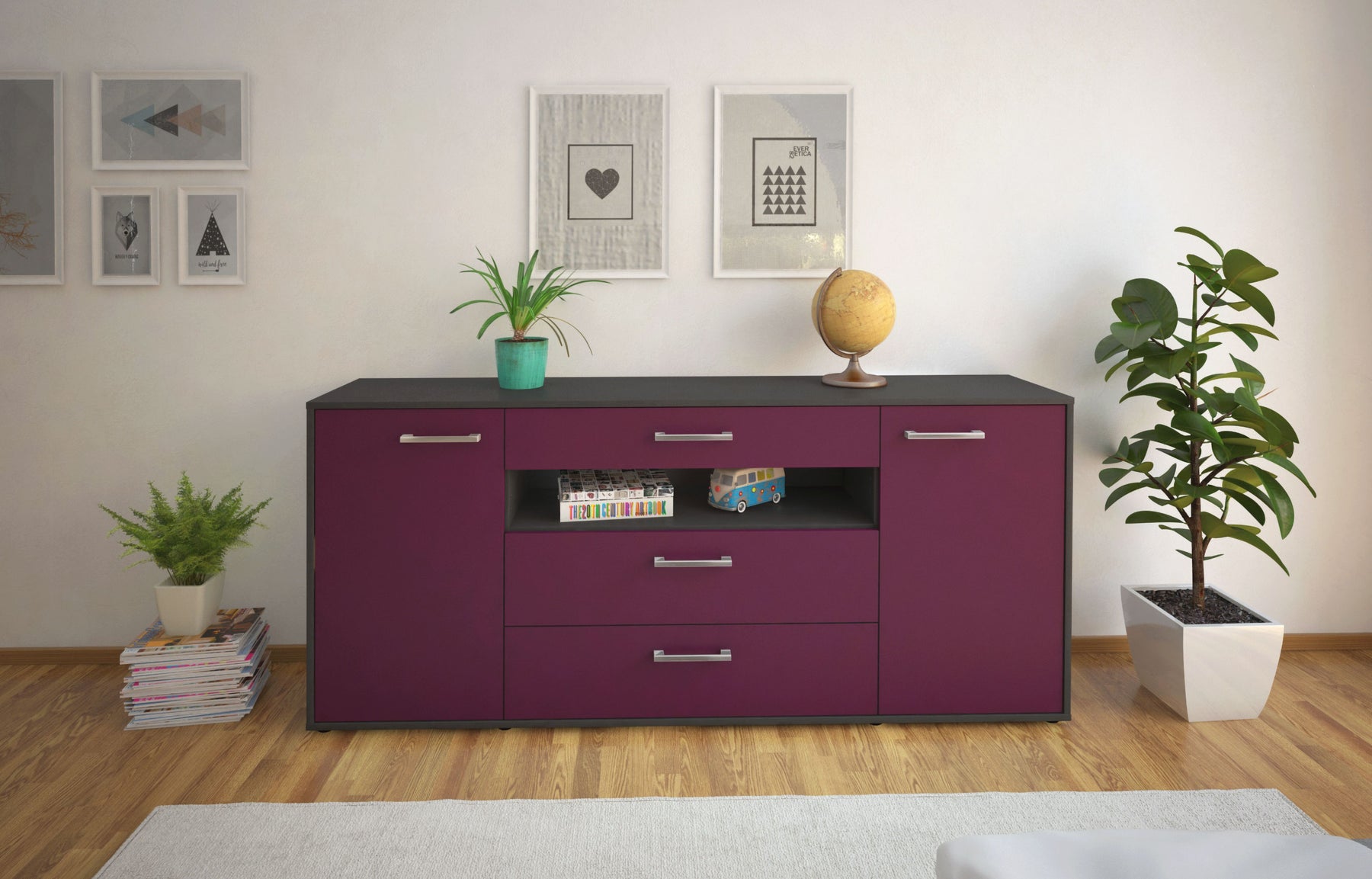 Sideboard Filippa, Lila Studio (180x79x35cm) - Dekati GmbH