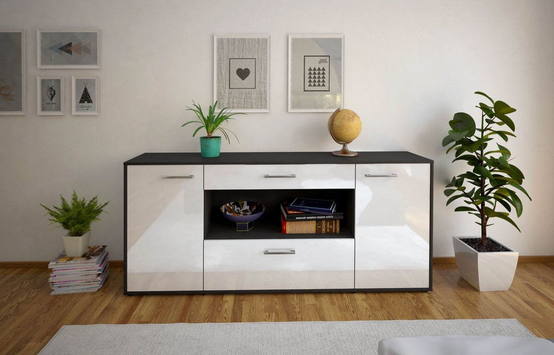 Sideboard Fiora, Weiß Studio (180x79x35cm) - Dekati GmbH