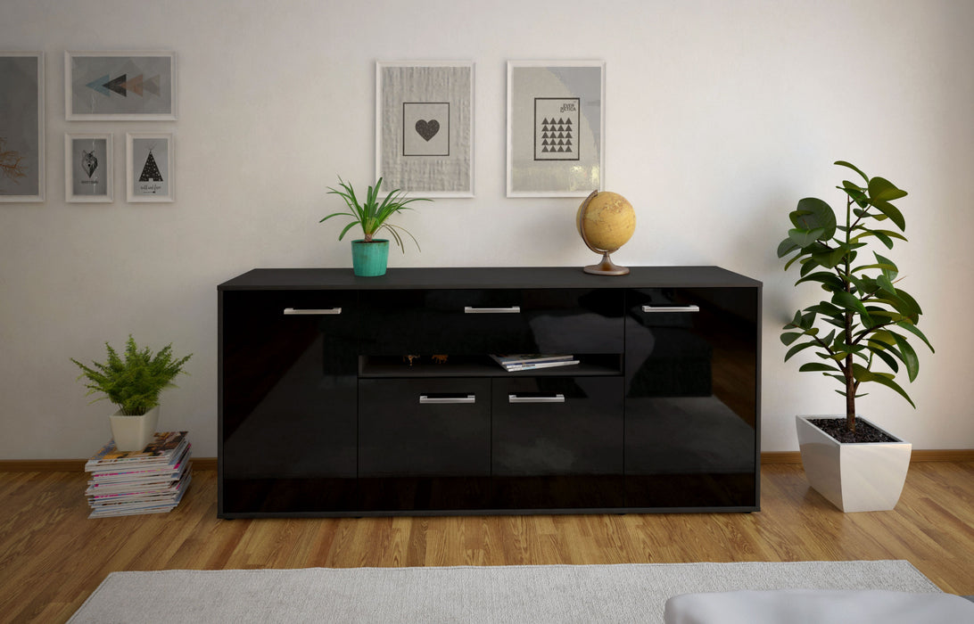 Sideboard Flavia, Schwarz Studio (180x79x35cm) - Dekati GmbH