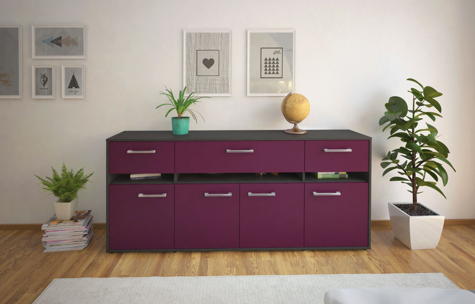 Sideboard Flora, Lila Studio (180x79x35cm) - Dekati GmbH