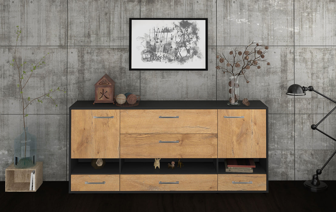 Sideboard Florentina, Eiche Studio (180x79x35cm) - Dekati GmbH