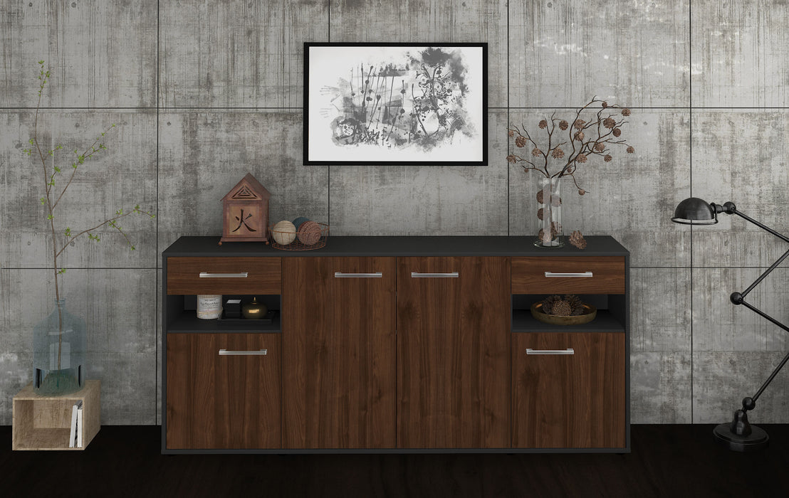 Sideboard Franca, Walnuss Studio (180x79x35cm) - Dekati GmbH