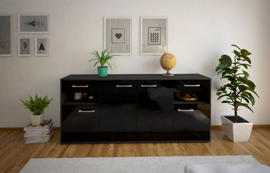 Sideboard Franca, Schwarz Studio (180x79x35cm) - Dekati GmbH