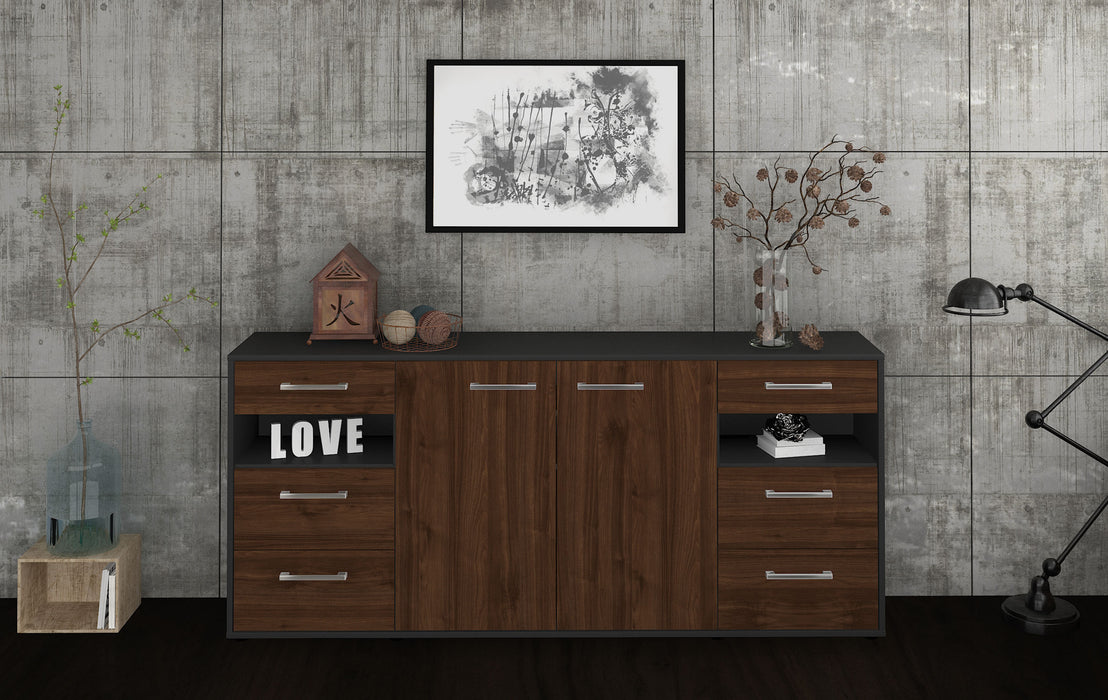 Sideboard Francesca, Walnuss Studio (180x79x35cm) - Dekati GmbH