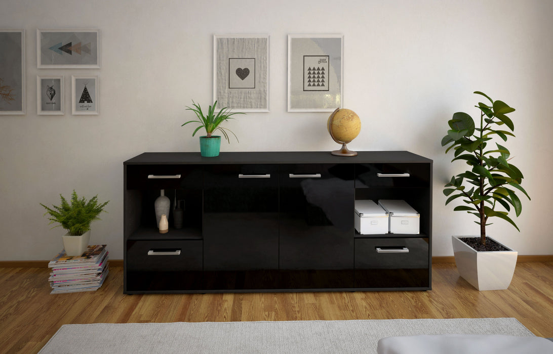 Sideboard Gabriella, Schwarz Studio (180x79x35cm) - Dekati GmbH