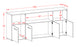 Sideboard Enrica, Bordeaux Maß (180x79x35cm) - Dekati GmbH